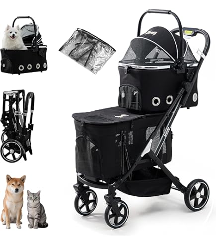 Amazon | MODONG ペットカート 上下2段式 多頭用 犬 カート ワンタッチ